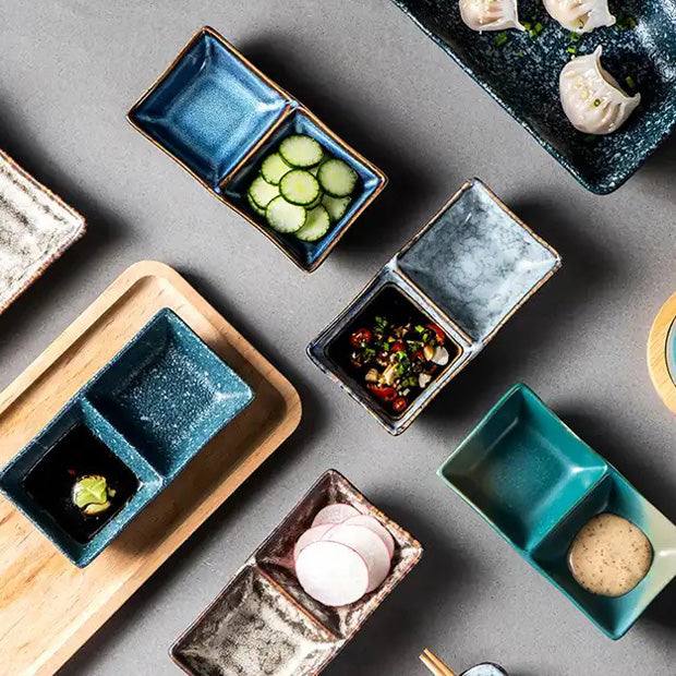 Enhabit Oasis Sectional Serving Plate - Royal Blue