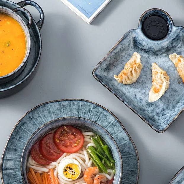 Enhabit Oasis Square Dimsum Plate - Cool Grey