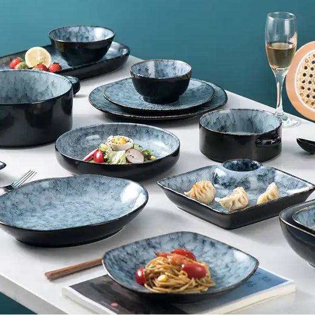 Enhabit Oasis Square Dimsum Plate - Cool Grey