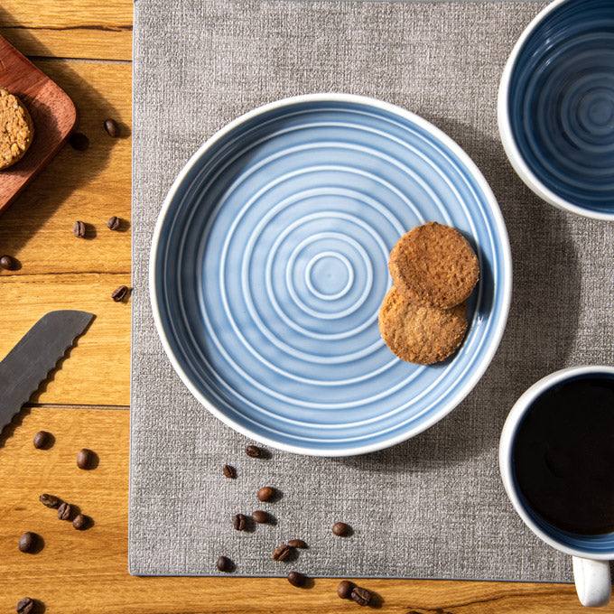 Enhabit Ripple Quarter Plate - Blue