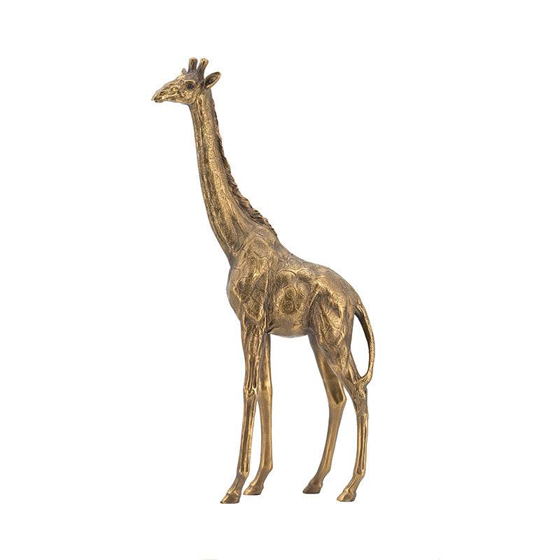 Enhabit Savannah Giraffe Decorative Sculpture Medium - Vintage Gold