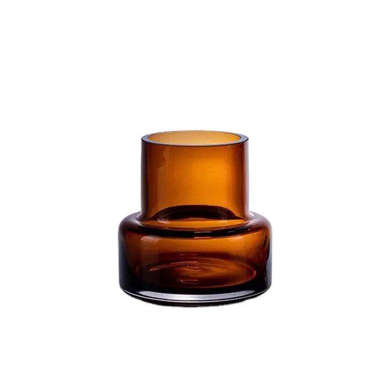 Enhabit Soto Glass Vase Small - Amber