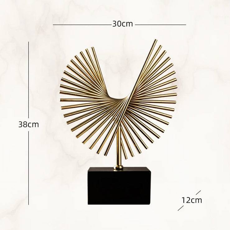 Enhabit Spiral Metal Decorative Sculpture Large - Brass