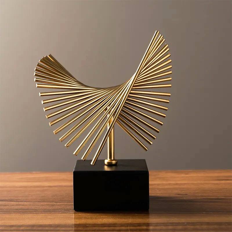 Enhabit Spiral Metal Decorative Sculpture Large - Brass