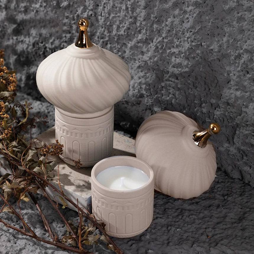 Enhabit Spire Ceramic Decorative Jar Small - Beige