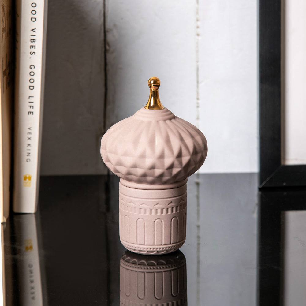 Enhabit Spire Ceramic Decorative Jar Small - Pink