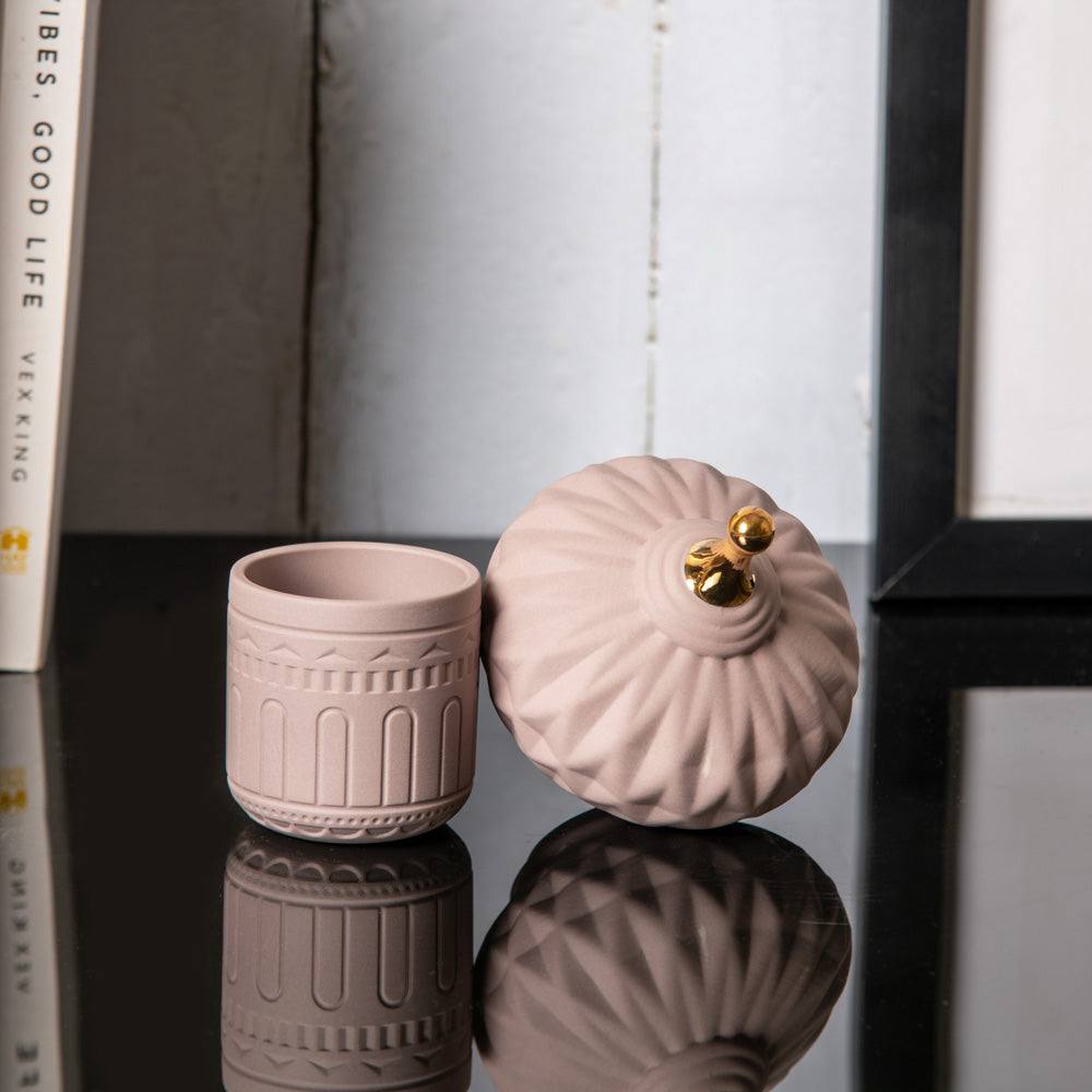 Enhabit Spire Ceramic Decorative Jar Small - Pink