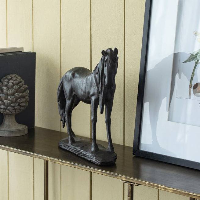 Enhabit Standing Horse Decorative Sculpture Large - Black