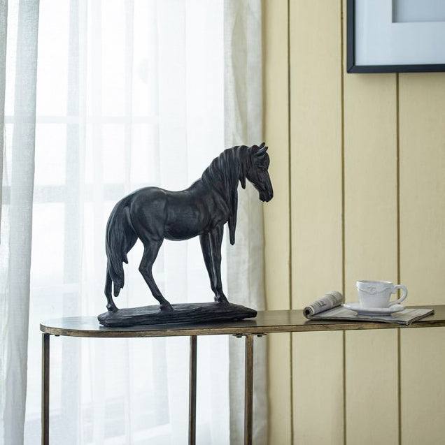 Enhabit Standing Horse Decorative Sculpture Large - Black