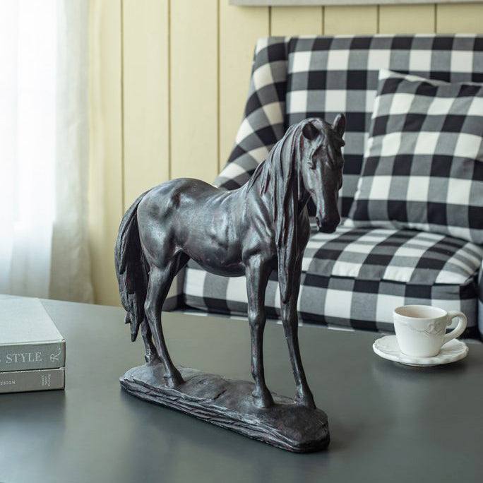 Enhabit Standing Horse Decorative Sculpture Large - Black