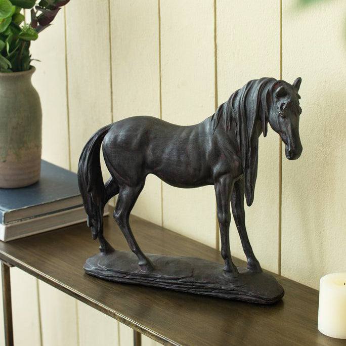 Enhabit Standing Horse Decorative Sculpture Large - Black