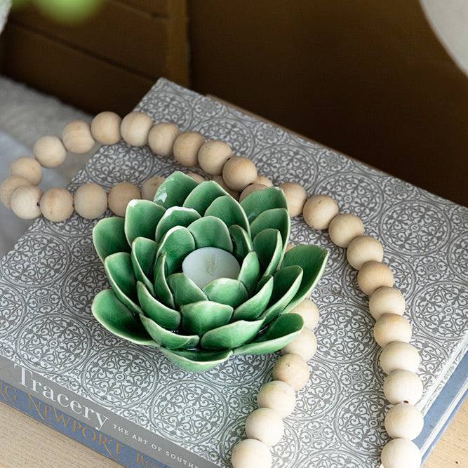 Enhabit Succulent Tealight Holder - Green