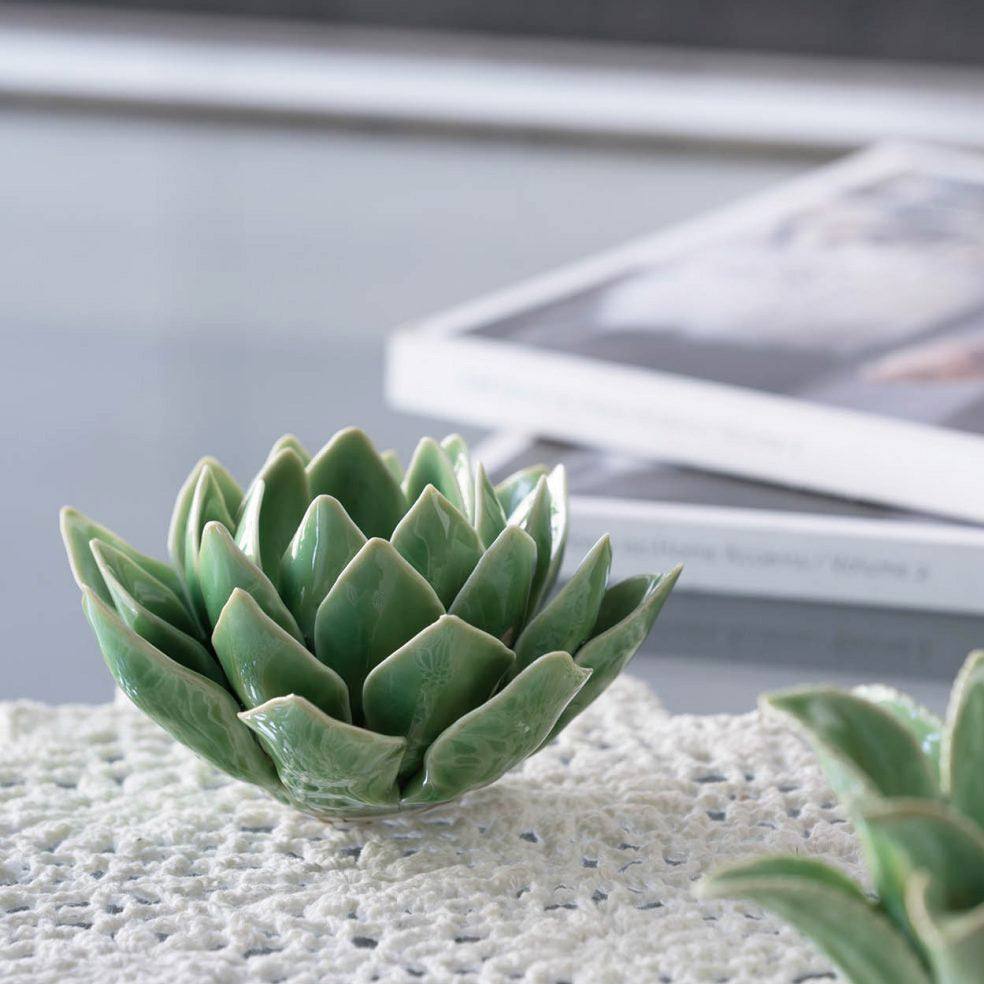 Enhabit Succulent Tealight Holder - Green