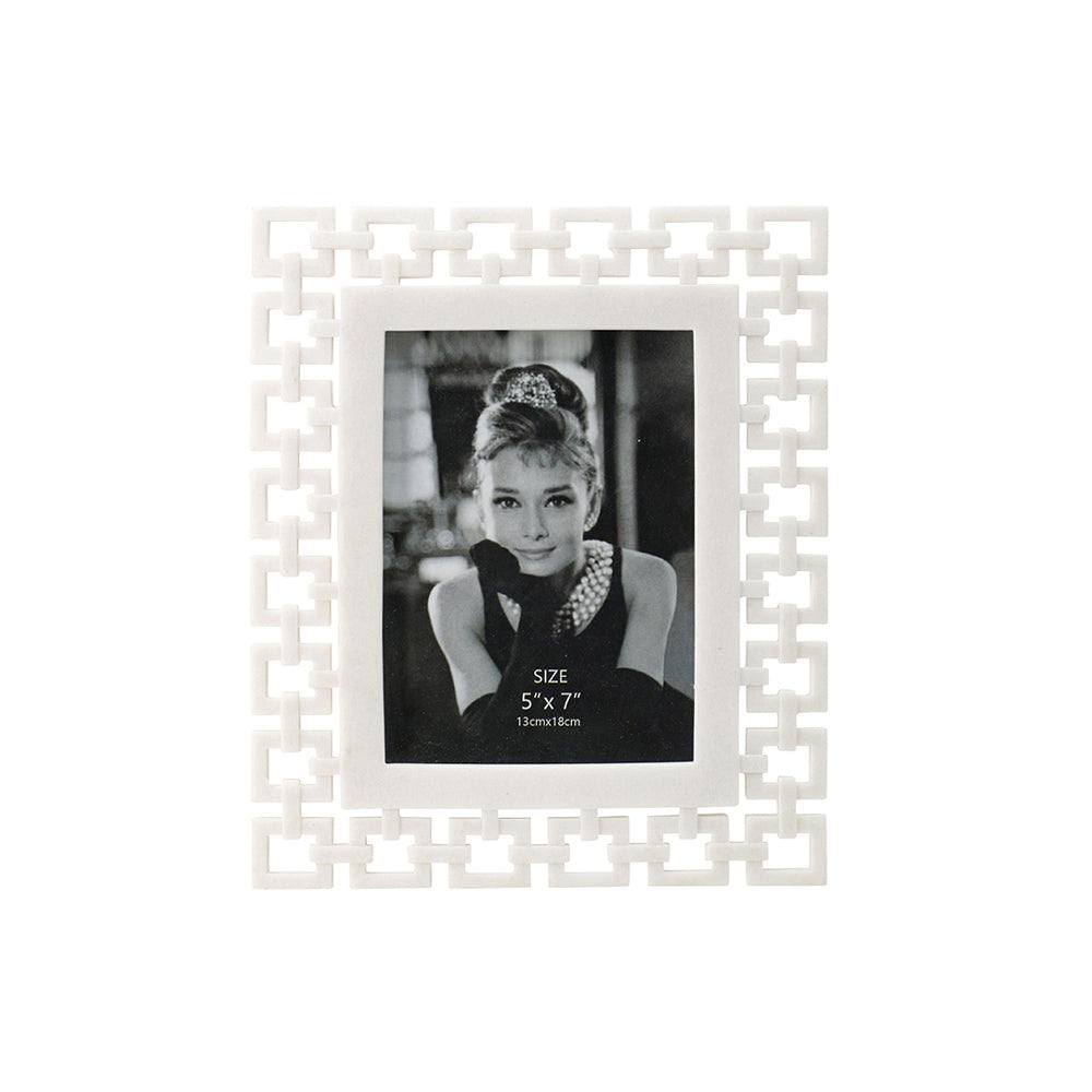 Enhabit Trellis Photo Frame Large - White