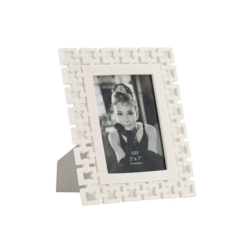 Enhabit Trellis Photo Frame Large - White