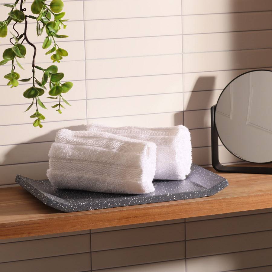 ESQ Living Atelier Egyptian Cotton Hand Towels, Set of 2 - Ivory