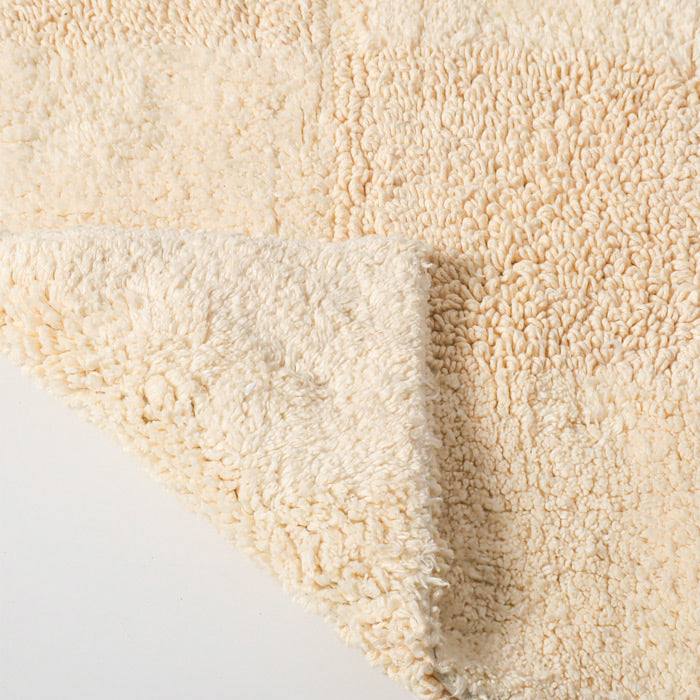 ESQ Living Checkered Reversible Tufted Bathmat - Beige