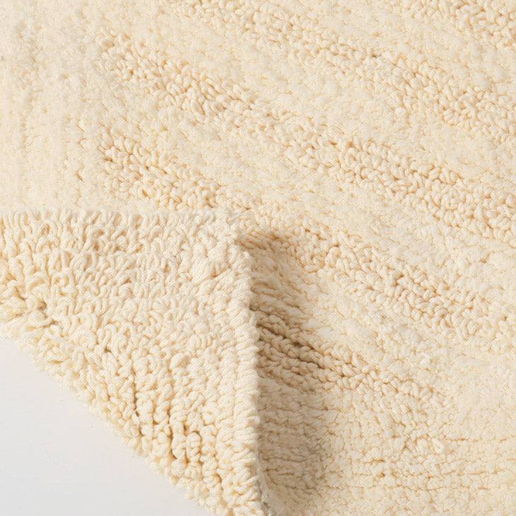 ESQ Living Chelsea Striped Reversible Tufted Bathmat - Beige