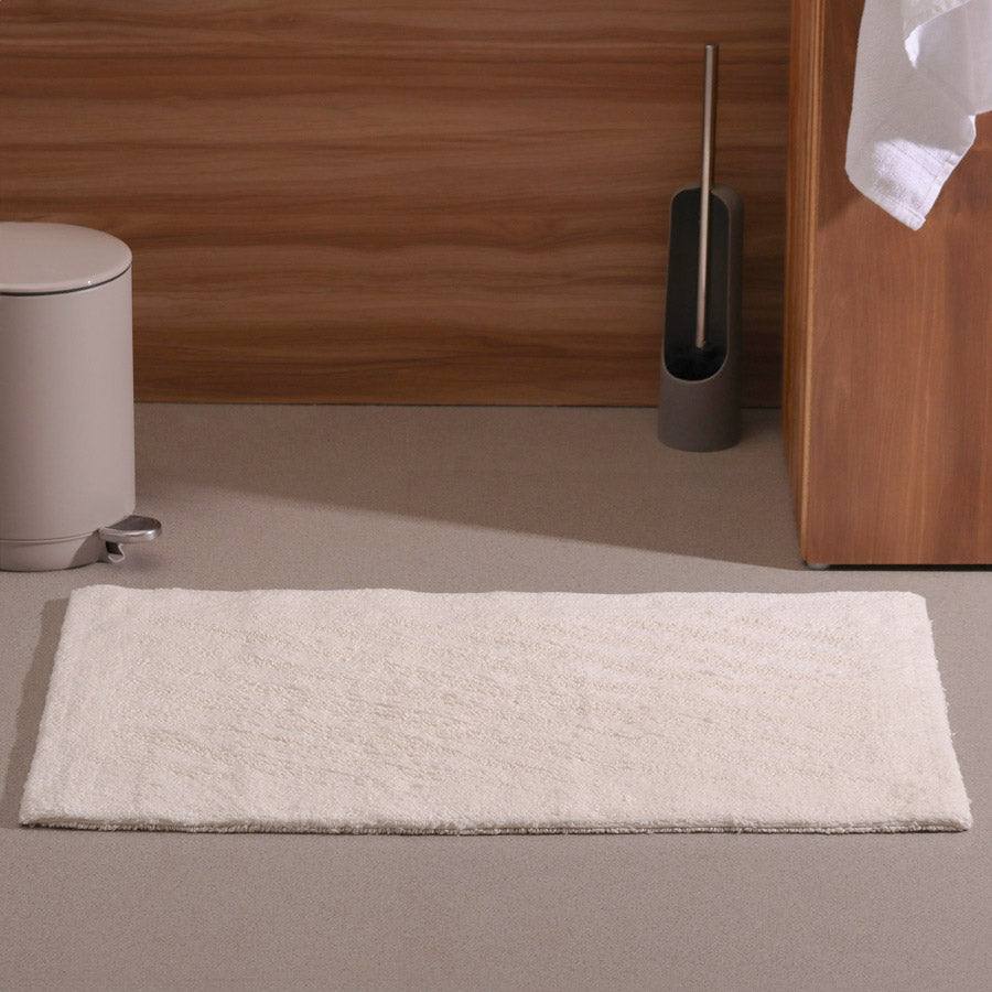 ESQ Living Chelsea Striped Reversible Tufted Bathmat - Ivory