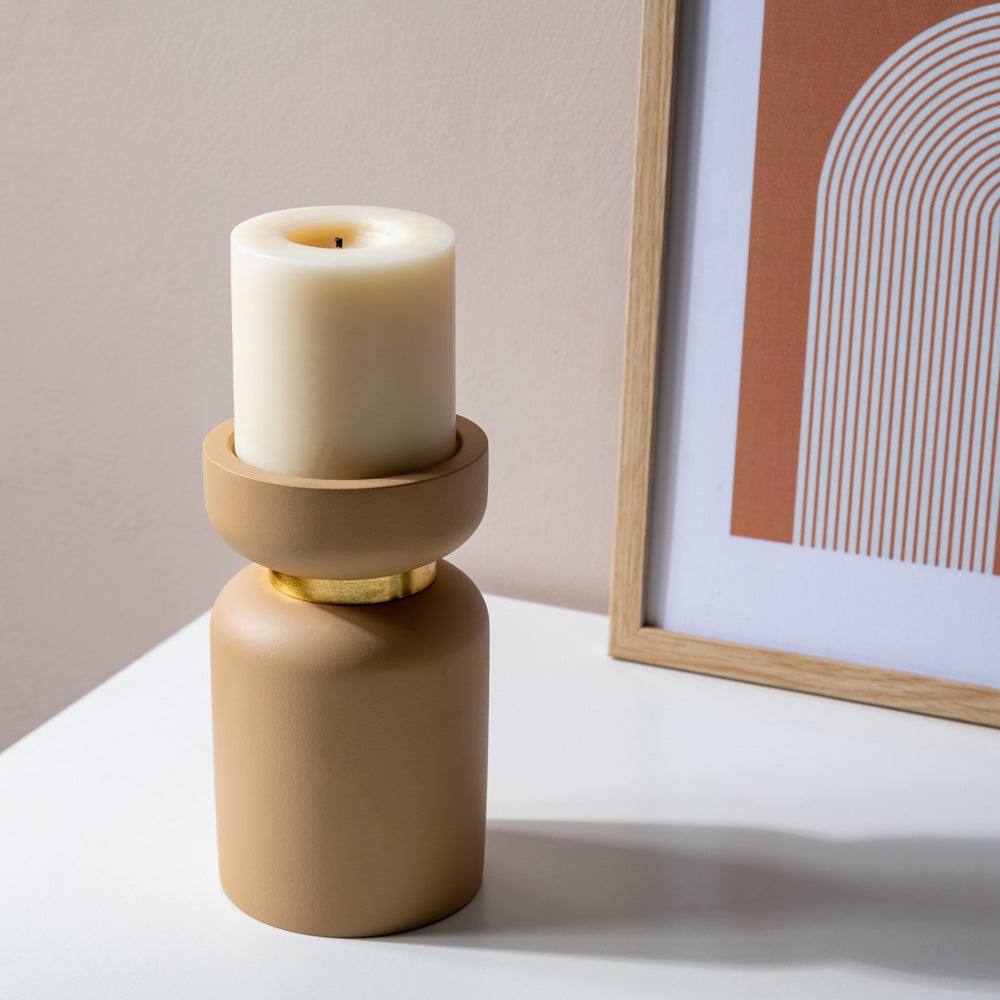 ESQ Living Concrete Candle Stand Large - Taupe