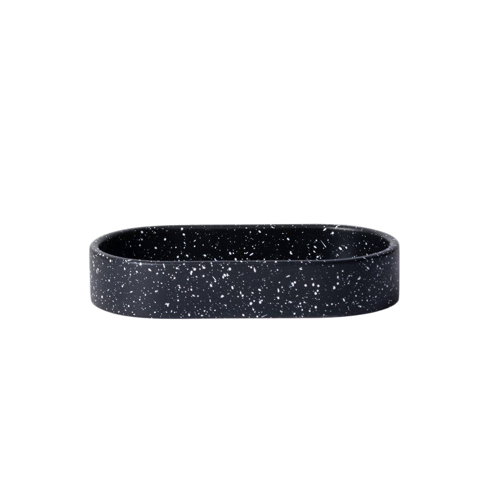 ESQ Living Concrete Oval Tray Small - Speckled Black