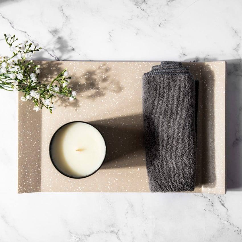 ESQ Living Flow Vanity Tray - Speckled Taupe