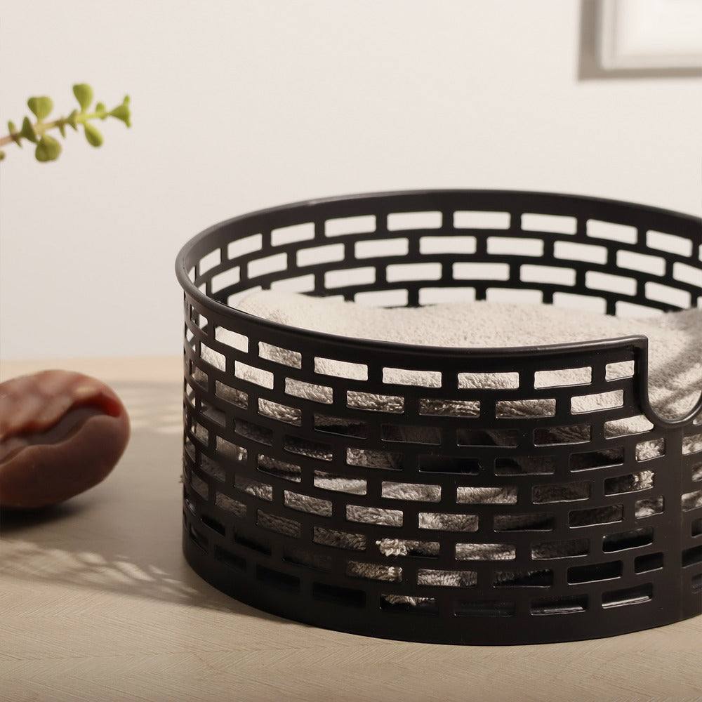 ESQ Living Lana Metal Basket Small - Black