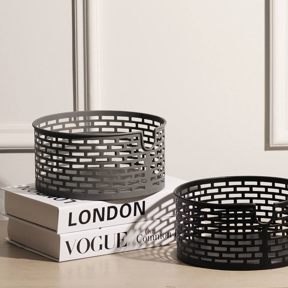 ESQ Living Lana Metal Basket Small - Black