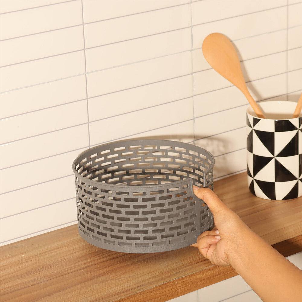 ESQ Living Lana Metal Basket Small - Grey