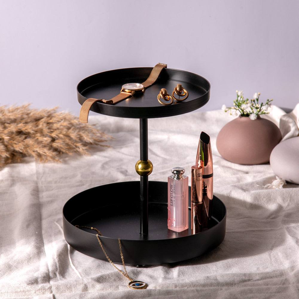 ESQ Living Liam 2-Tier Tray - Black Gold