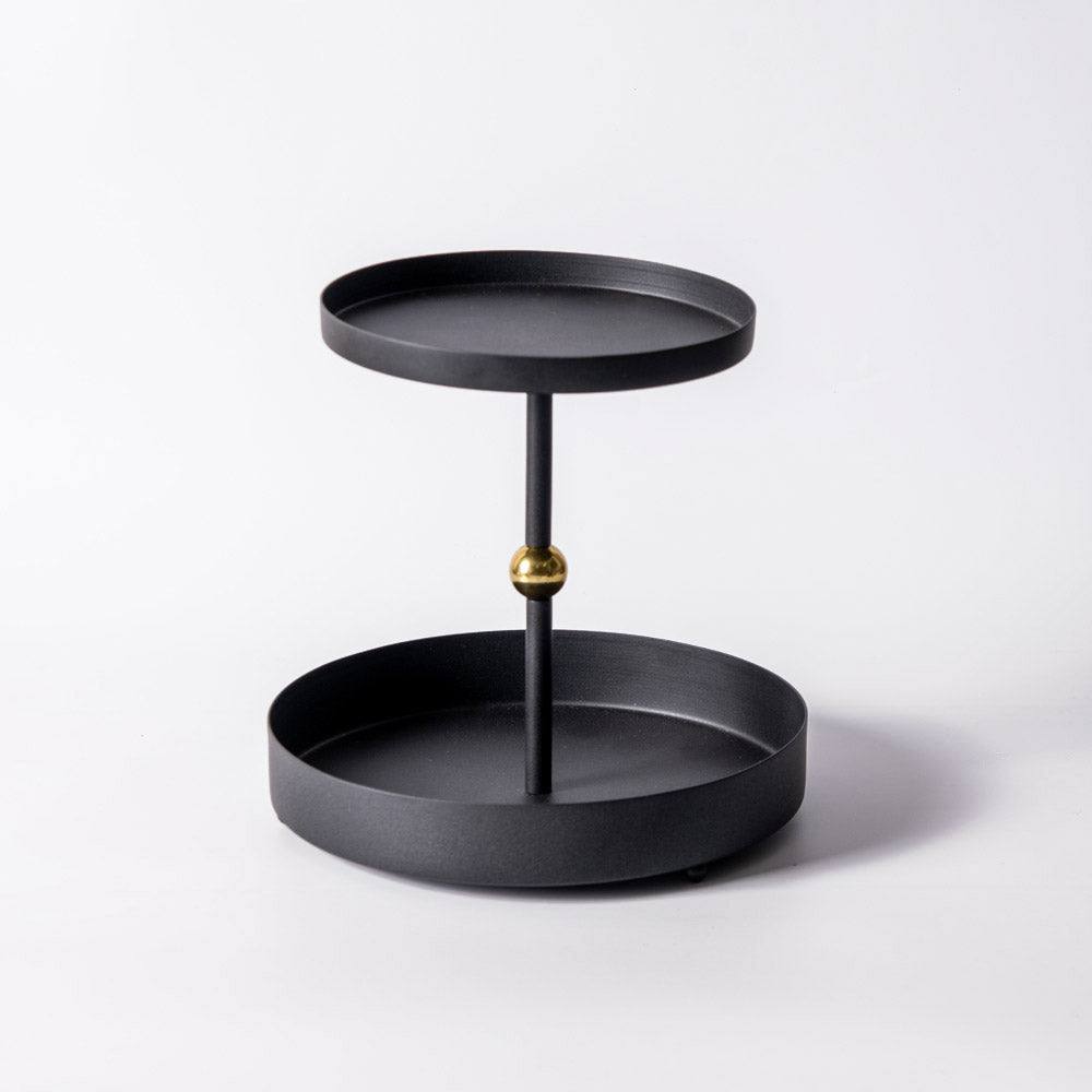 ESQ Living Liam 2-Tier Tray - Charcoal Gold