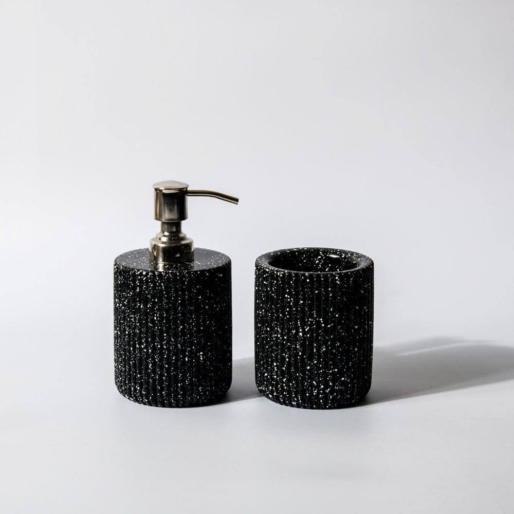 ESQ Living Lines Bathroom Set - Speckled Black