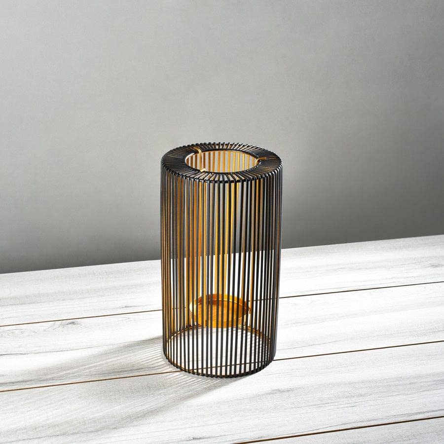 ESQ Living Lines Candle Holder Large - Black Gold