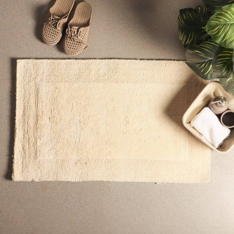 ESQ Living Lynn Reversible Handloom Bathmat - Beige