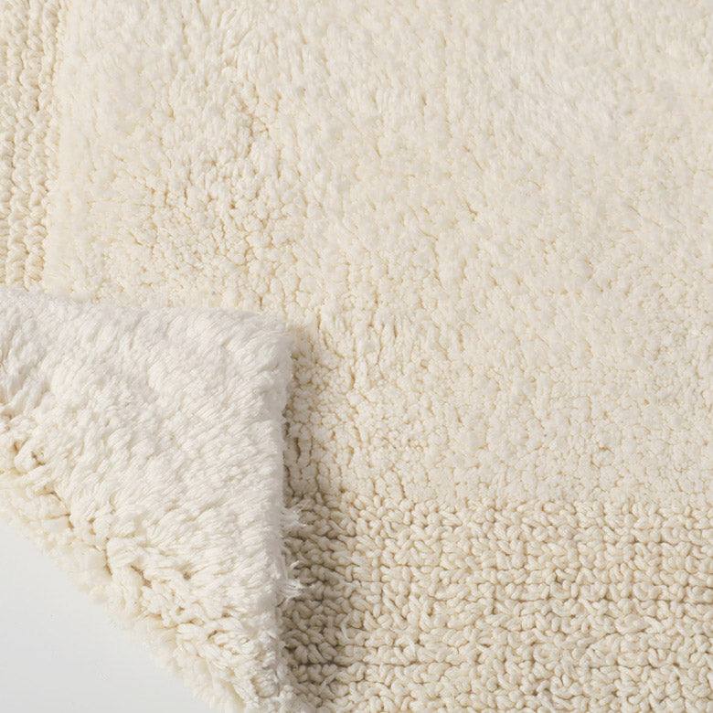 ESQ Living Lynn Reversible Handloom Bathmat - Ivory