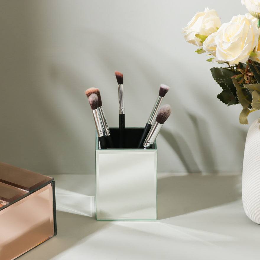 ESQ Living Mirror Brush Organiser - Silver