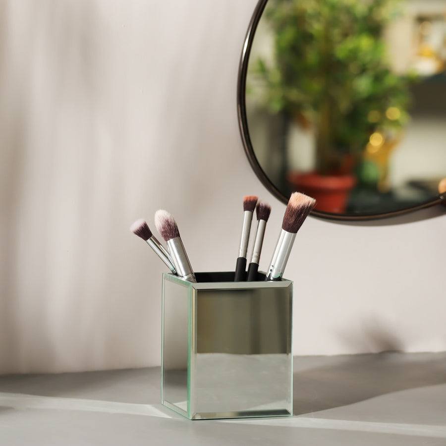 ESQ Living Mirror Brush Organiser - Silver