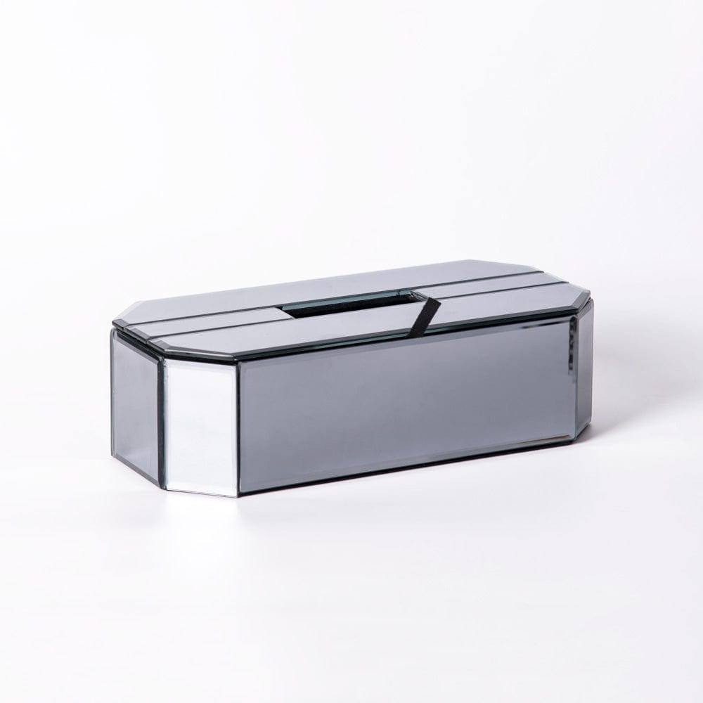 ESQ Living Mirror Tissue Box Holder - Metal Grey