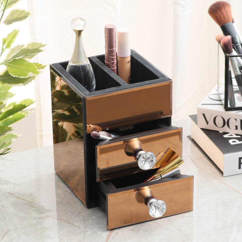 ESQ Living Mirror Vanity Organiser with Drawers - Bronze