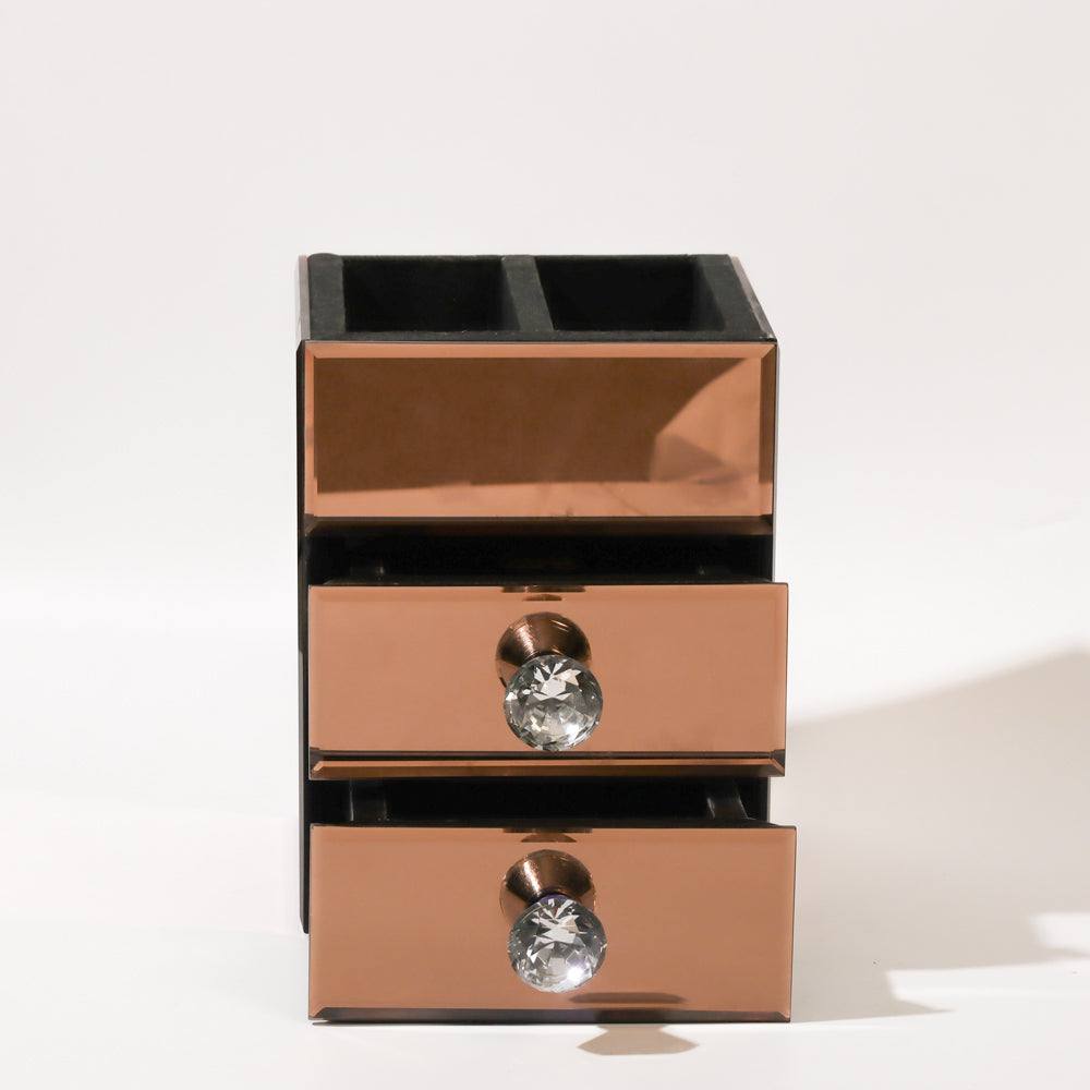 ESQ Living Mirror Vanity Organiser with Drawers - Bronze