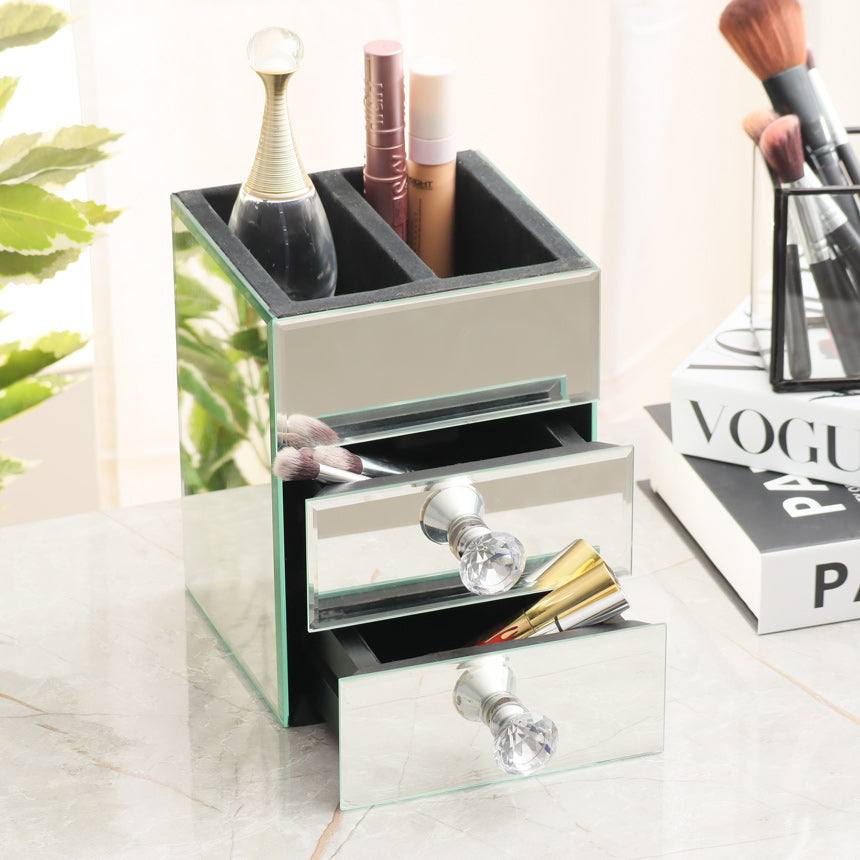 ESQ Living Mirror Vanity Organiser with Drawers - Silver