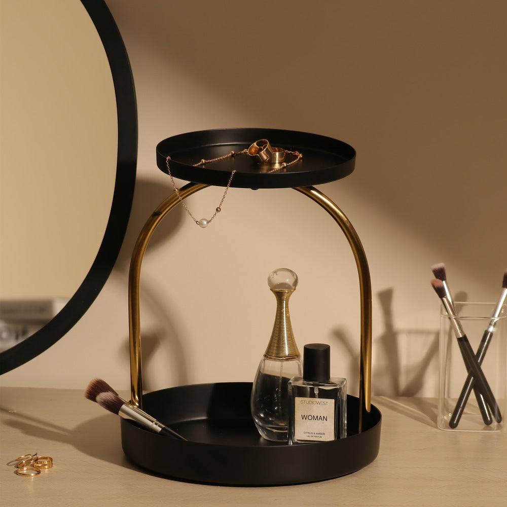 ESQ Living Nora Arched 2-Tier Tray - Black