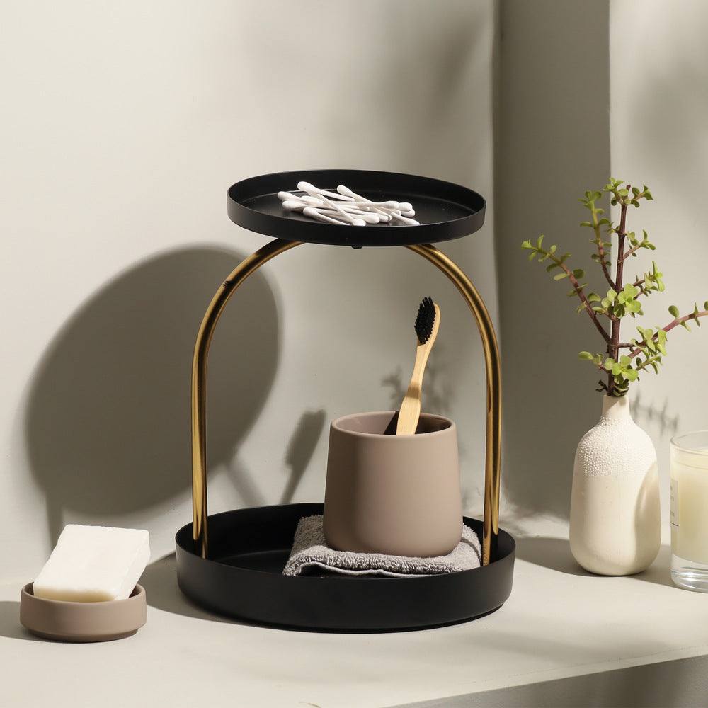 ESQ Living Nora Arched 2-Tier Tray - Black