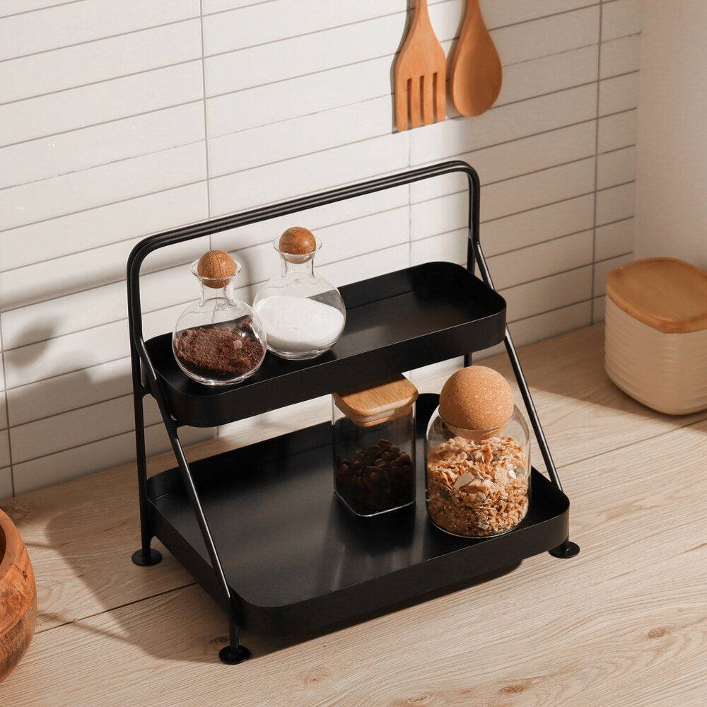 ESQ Living Norman 2-Tier Metal Organizer - Black