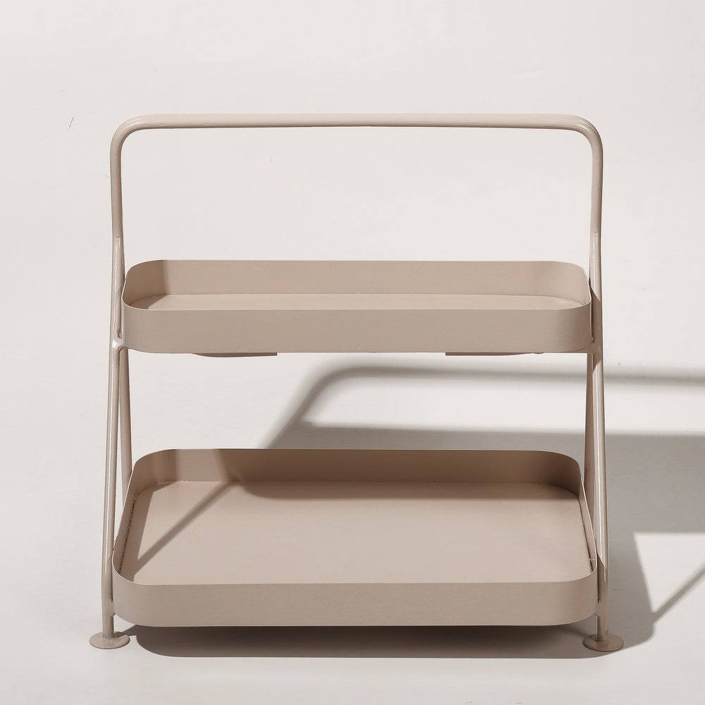 ESQ Living Norman 2-Tier Metal Organizer - Taupe