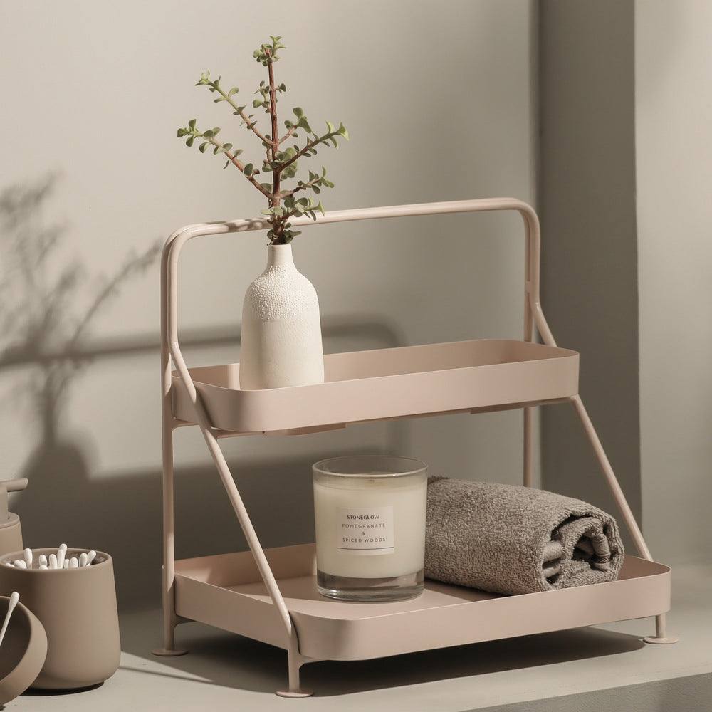 ESQ Living Norman 2-Tier Metal Organizer - Taupe