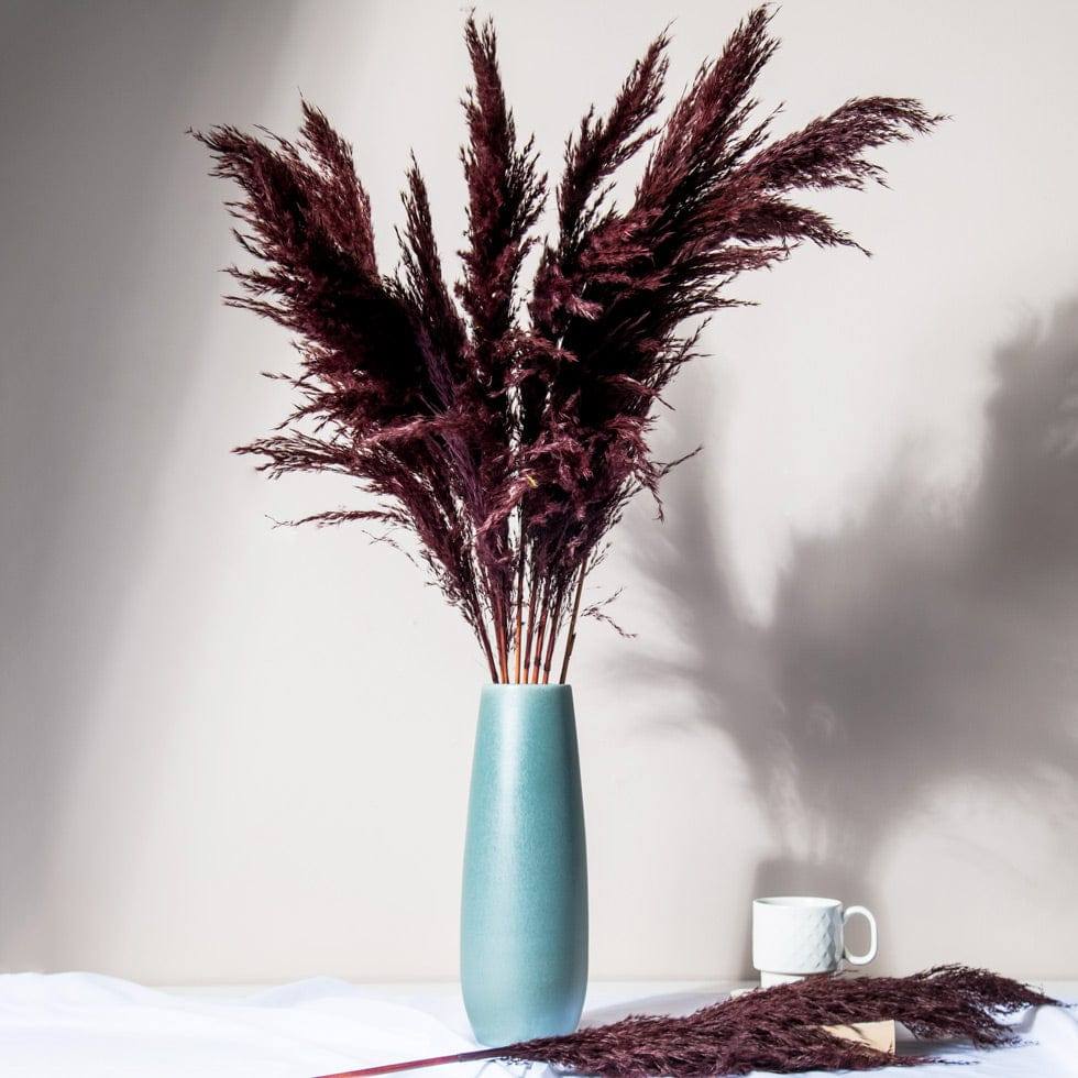 ESQ Living Pampas Dried Bunch - Dark Burgundy