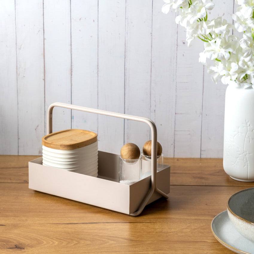 ESQ Living Posta Metal Caddy Medium - Taupe