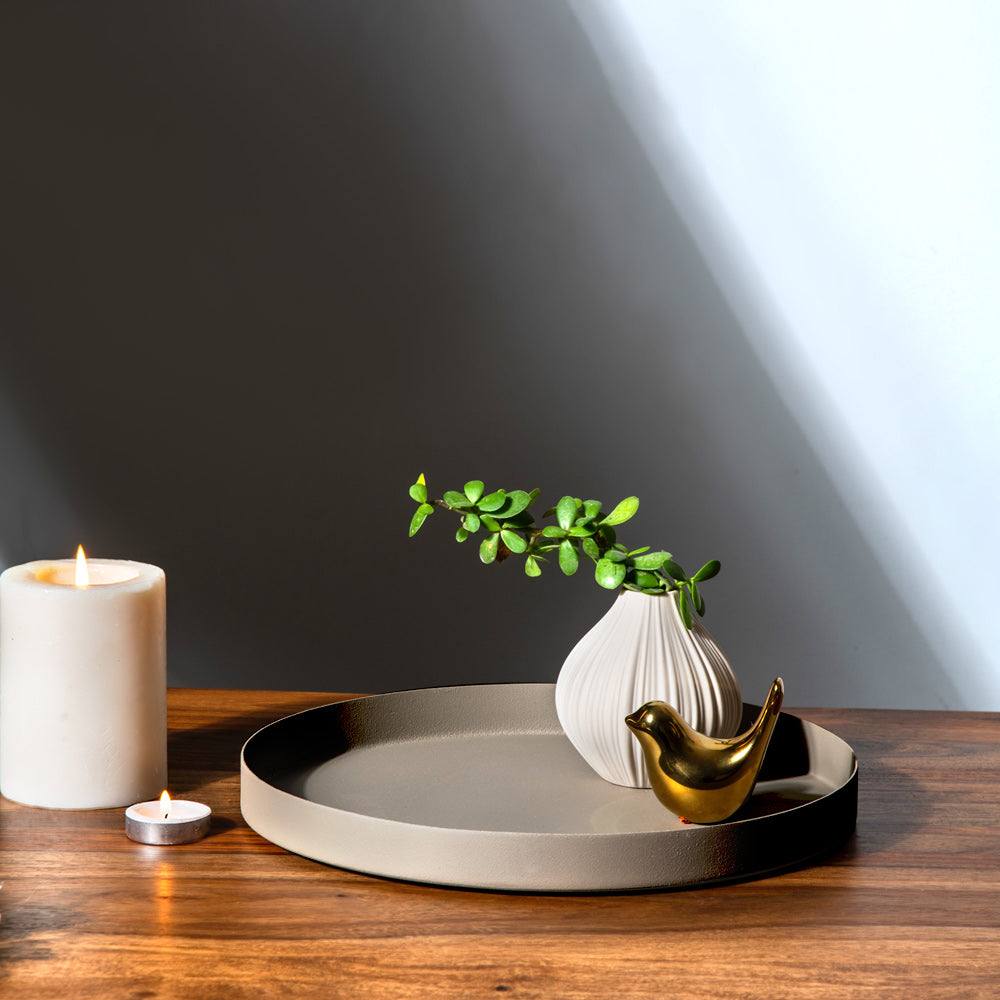 ESQ Living Rotem Textured Tray - Brown