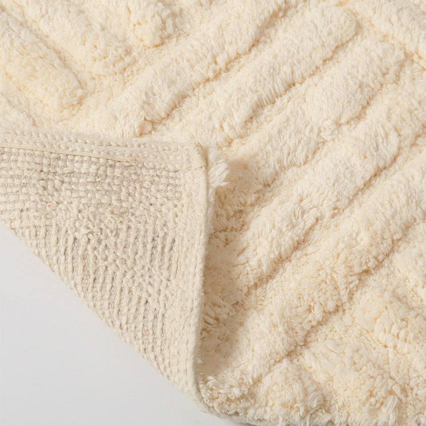 ESQ Living Willow Herringbone Tufted Bathmat - Beige